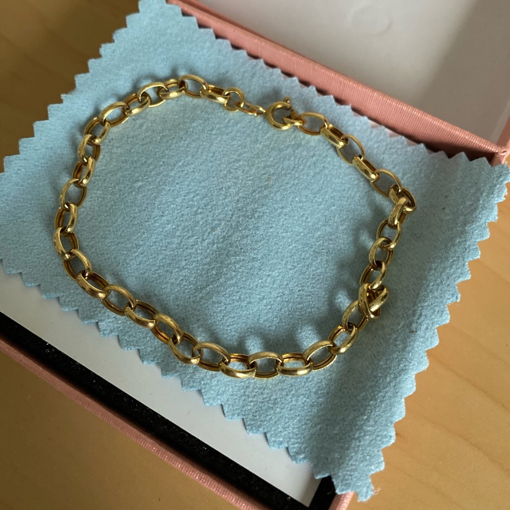 14K Gold Charm Bracelet - From Italy